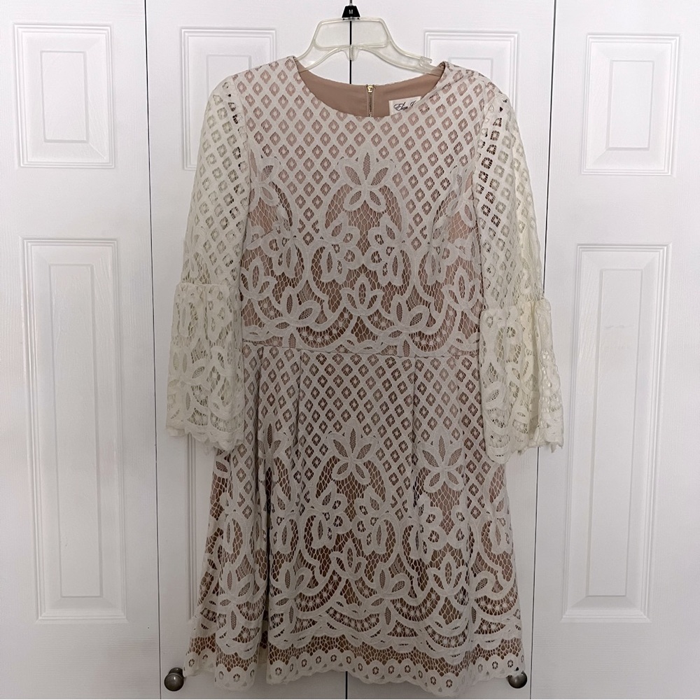 Eliza J Ivory Bell Sleeve Dress